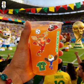 FIFA 2026 Official Trophy & Mascot Stickers Soccer Fan Souvenir