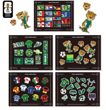 FIFA 2026 Official Trophy & Mascot Stickers Soccer Fan Souvenir