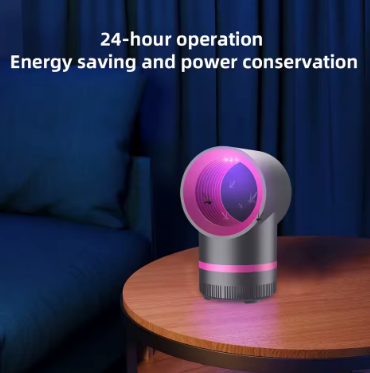 Small device on a table with text about 24-hour operation and energy saving.