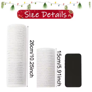 White lace roll with measurements 